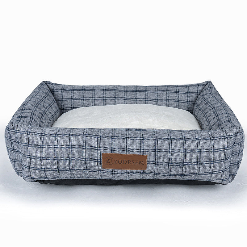 Comfortable, Warm, Linen and Square Dogs' Bed