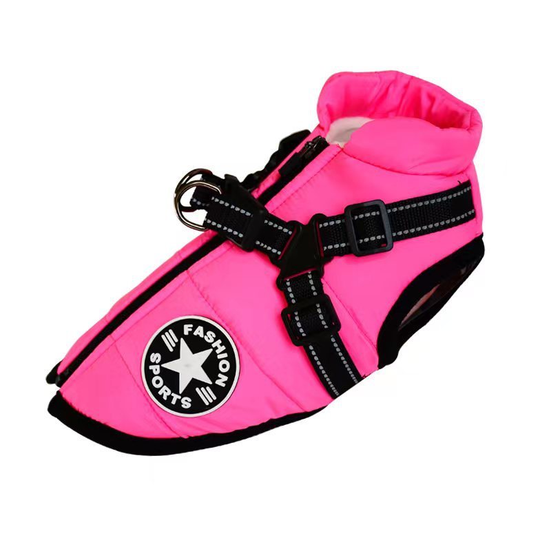 Waterproof Winter Dog Coat with Harness – Keep Your Pet Warm and Dry. Perfect for small to large breeds.