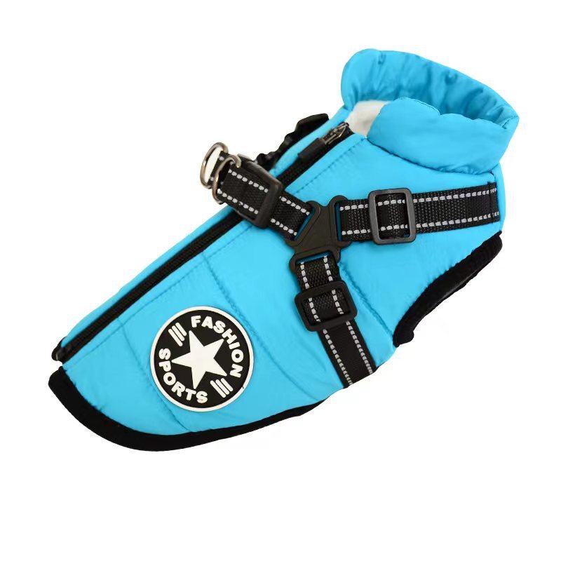 Waterproof Winter Dog Coat with Harness – Keep Your Pet Warm and Dry. Perfect for small to large breeds.