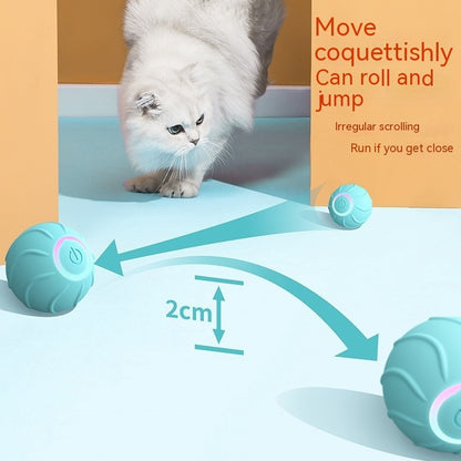 Touch Activated, Automatically Bouncing, Smart Cat Toy. Battery Powered Interactive Cat Toy.