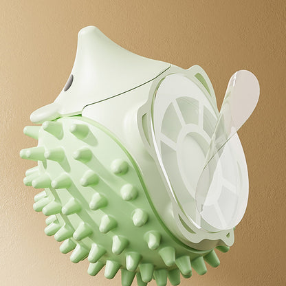 cat grooming wall and floor