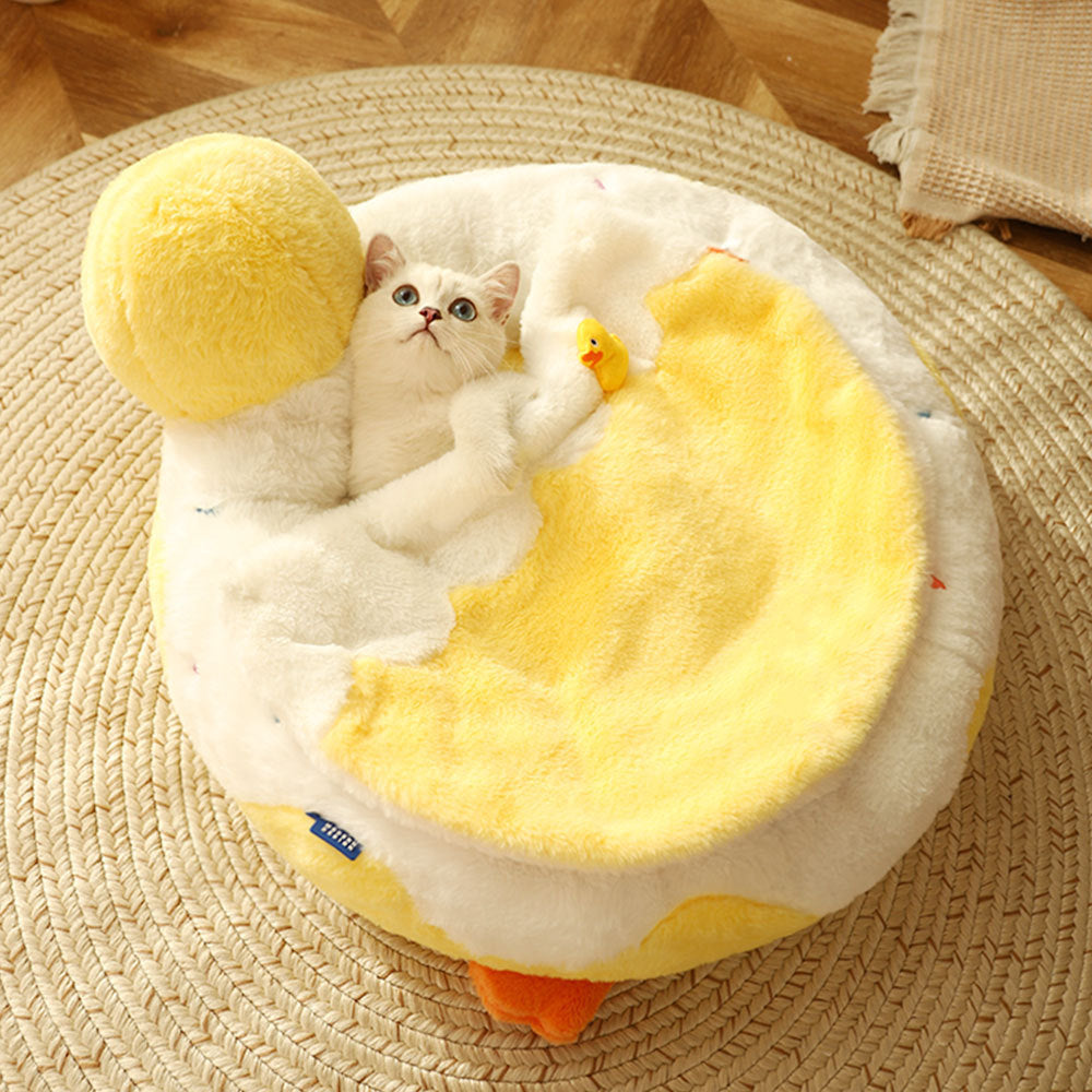 duck cat comfy bed